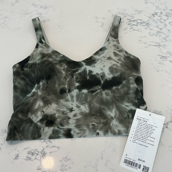 Lululemon Align Tank Green Tie Dye 6 NWT - Picture 1 of 4